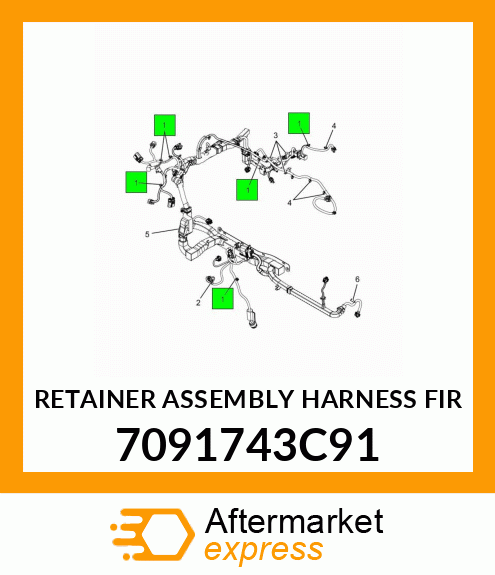 RETAINER ASSEMBLY HARNESS FIR 7091743C91