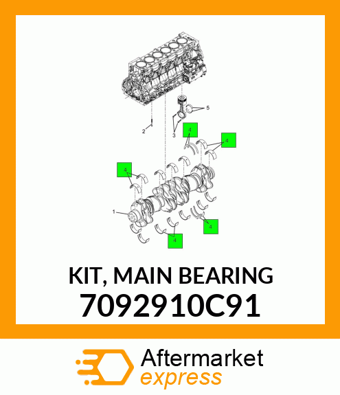 KIT, MAIN BEARING 7092910C91