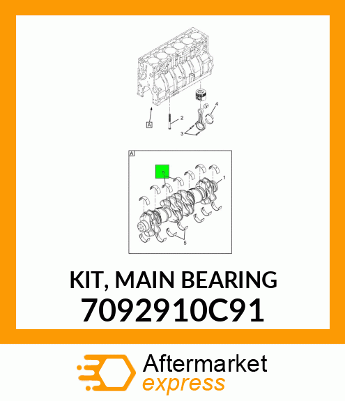 KIT, MAIN BEARING 7092910C91