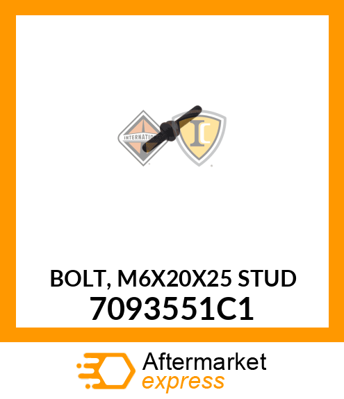 BOLT, M6X20X25 STUD 7093551C1