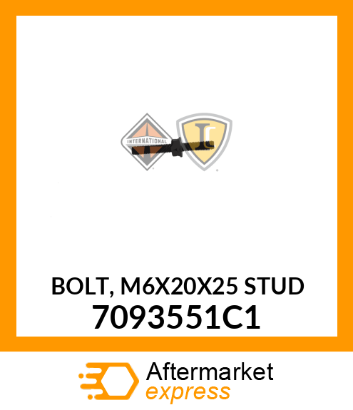 BOLT, M6X20X25 STUD 7093551C1