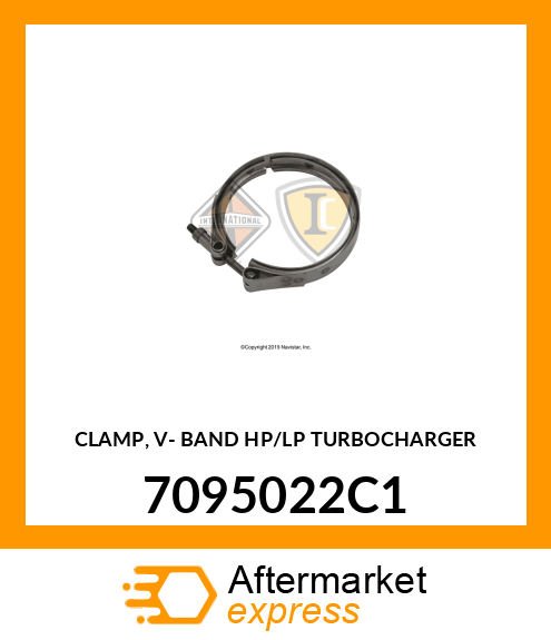 CLAMP, V- BAND HP/LP TURBOCHARGER 7095022C1