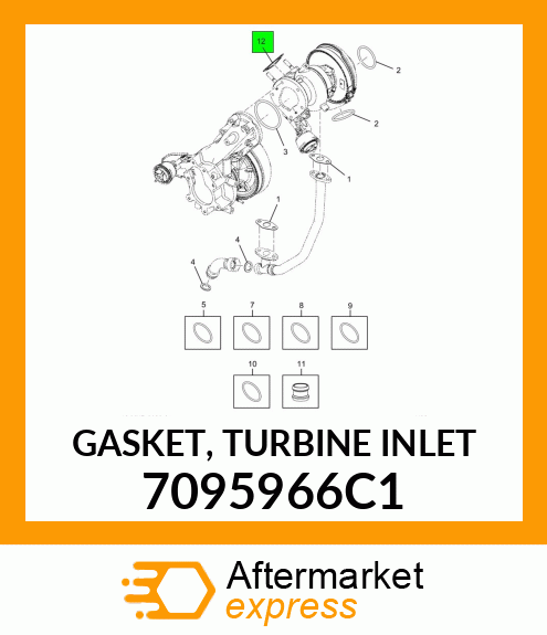 GASKET, TURBINE INLET 7095966C1