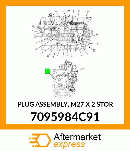 PLUG ASSEMBLY, M27 X 2 STOR 7095984C91