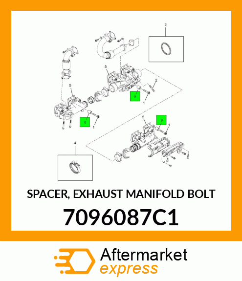 SPACER, EXHAUST MANIFOLD BOLT 7096087C1