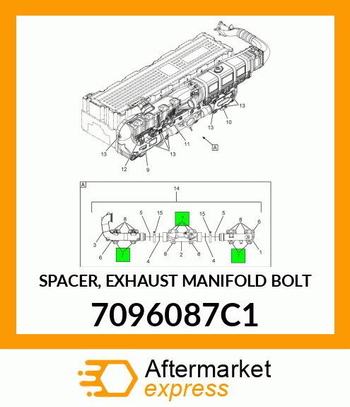 SPACER, EXHAUST MANIFOLD BOLT 7096087C1