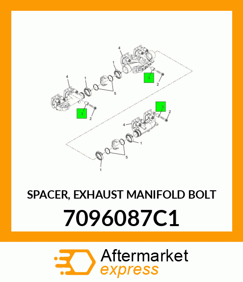 SPACER, EXHAUST MANIFOLD BOLT 7096087C1