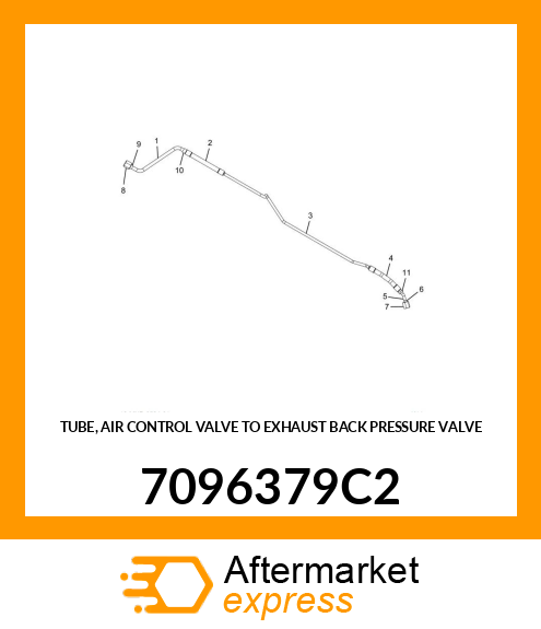 TUBE, AIR CONTROL VALVE TO EXHAUST BACK PRESSURE VALVE 7096379C2