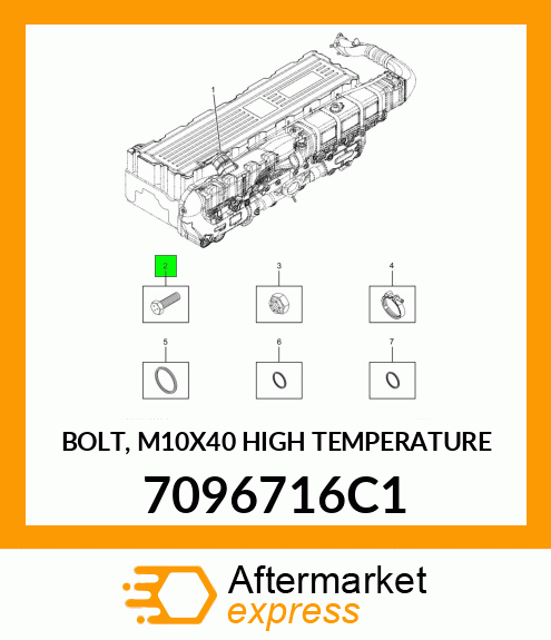 BOLT, M10X40 HIGH TEMPERATURE 7096716C1