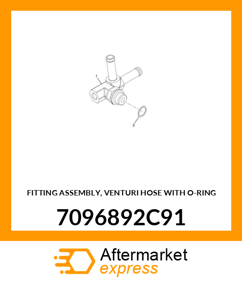 FITTING ASSEMBLY, VENTURI HOSE WITH O-RING 7096892C91