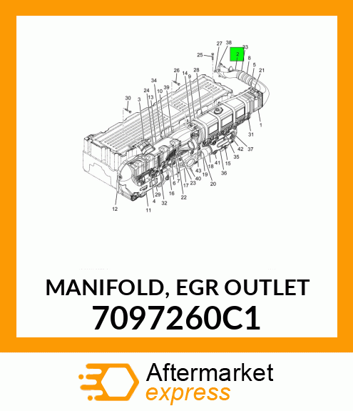 MANIFOLD, EGR OUTLET 7097260C1