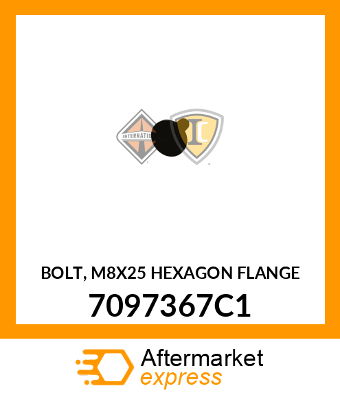 BOLT, M8X25 HEXAGON FLANGE 7097367C1