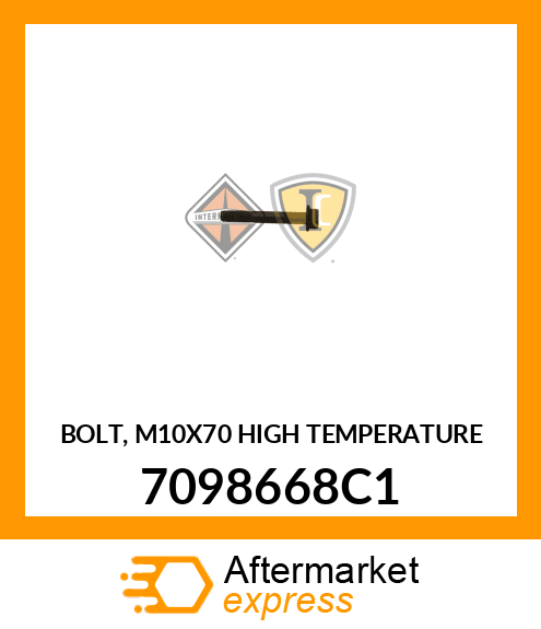 BOLT, M10X70 HIGH TEMPERATURE 7098668C1