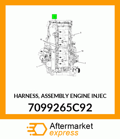 HARNESS, ASSEMBLY ENGINE INJEC 7099265C92