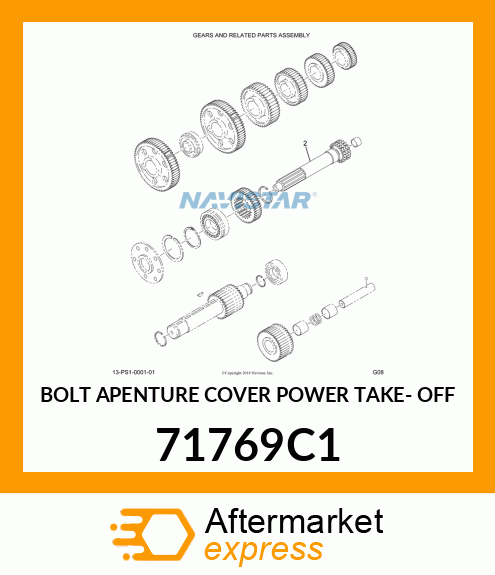 BOLT APENTURE COVER POWER TAKE- OFF 71769C1