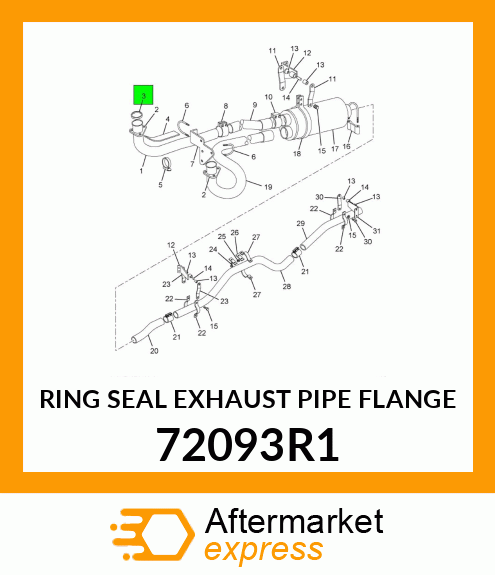 RING SEAL EXHAUST PIPE FLANGE 72093R1