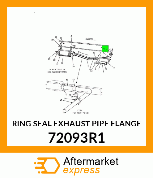 RING SEAL EXHAUST PIPE FLANGE 72093R1