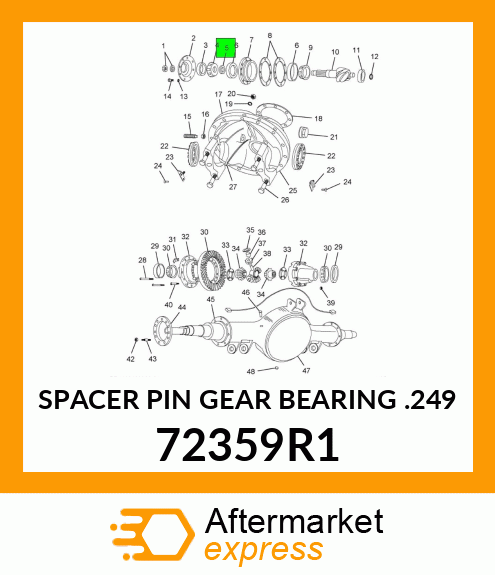 SPACER PIN GEAR BEARING .249 72359R1