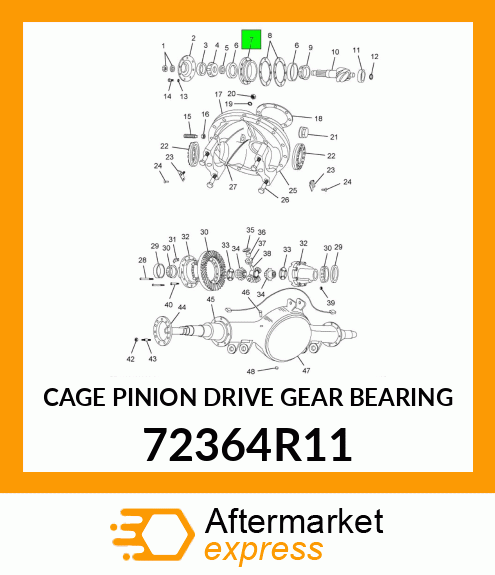 CAGE PINION DRIVE GEAR BEARING 72364R11