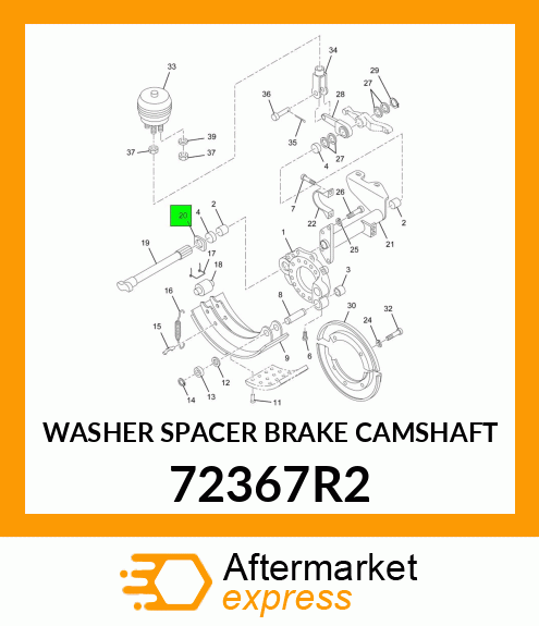 WASHER SPACER BRAKE CAMSHAFT 72367R2