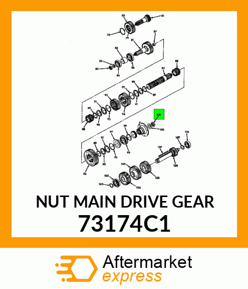 NUT MAIN DRIVE GEAR 73174C1