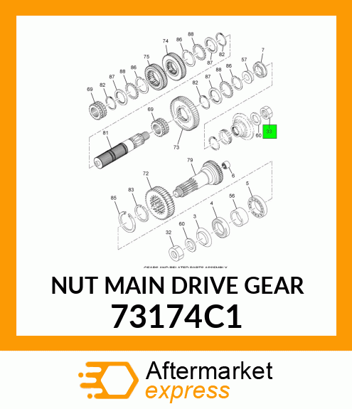 NUT MAIN DRIVE GEAR 73174C1