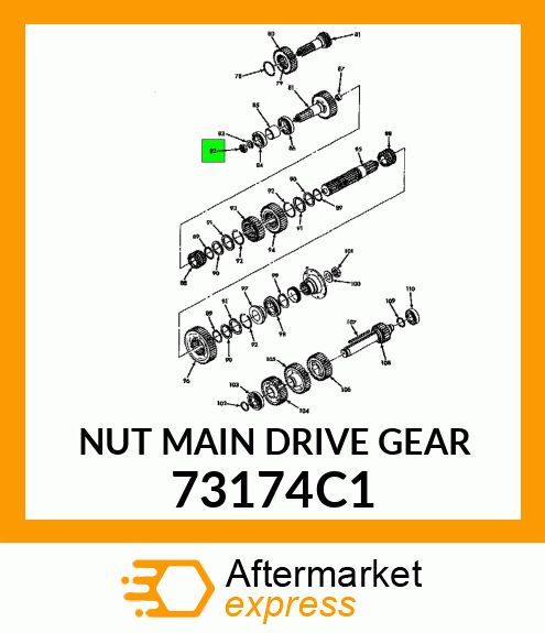 NUT MAIN DRIVE GEAR 73174C1