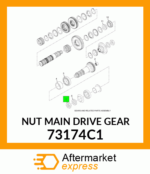 NUT MAIN DRIVE GEAR 73174C1