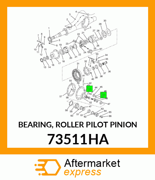 BEARING, ROLLER PILOT PINION 73511HA