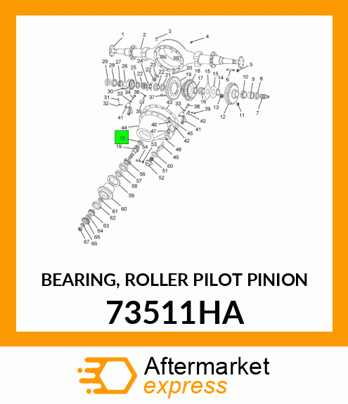 BEARING, ROLLER PILOT PINION 73511HA