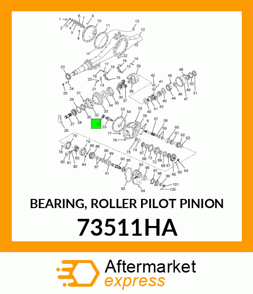 BEARING, ROLLER PILOT PINION 73511HA