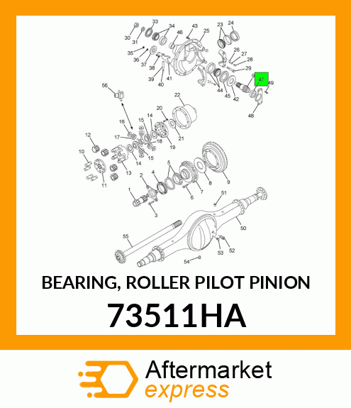 BEARING, ROLLER PILOT PINION 73511HA