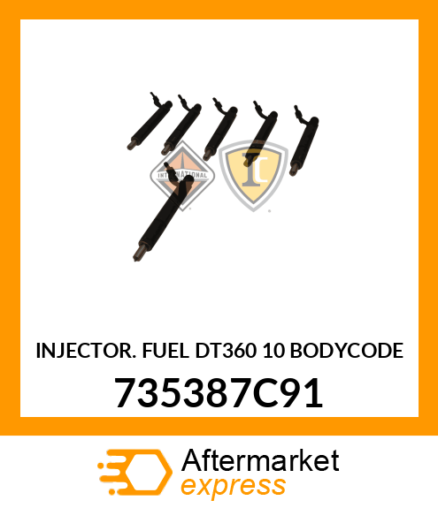 INJECTOR. FUEL DT360 10 BODYCODE 735387C91