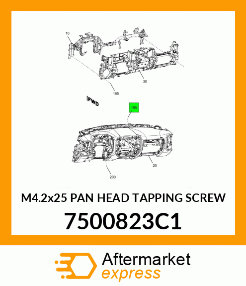 M4.2x25 PAN HEAD TAPPING SCREW 7500823C1