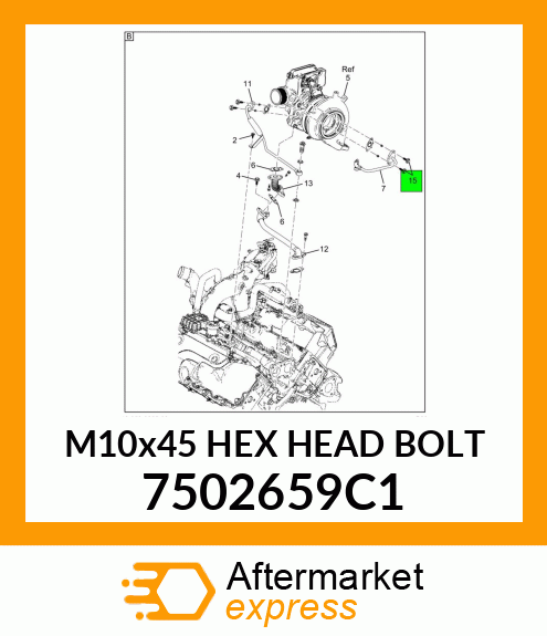 M10x45 HEX HEAD BOLT 7502659C1