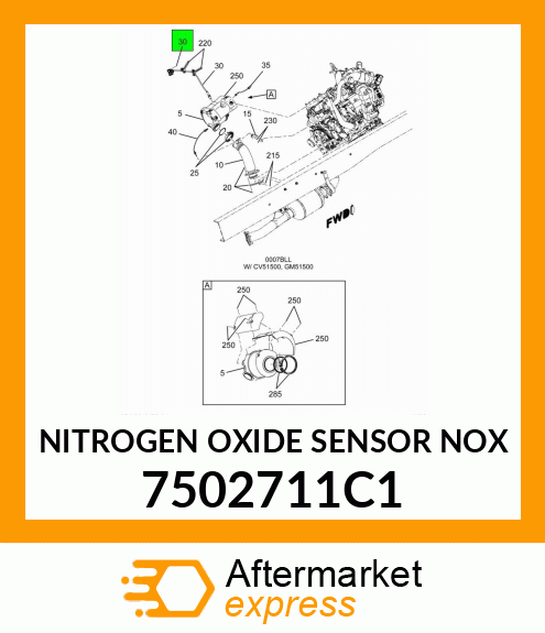 NITROGEN OXIDE SENSOR NOX 7502711C1
