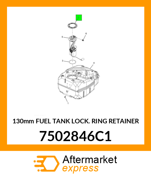 130mm FUEL TANK LOCK RING RETAINER 7502846C1