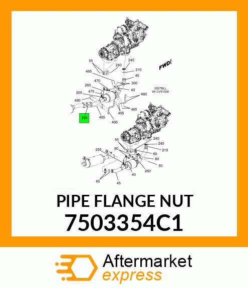 PIPE FLANGE NUT 7503354C1