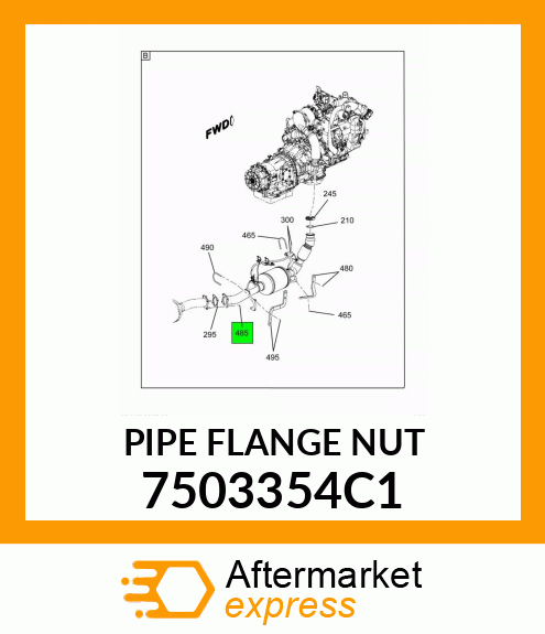 PIPE FLANGE NUT 7503354C1