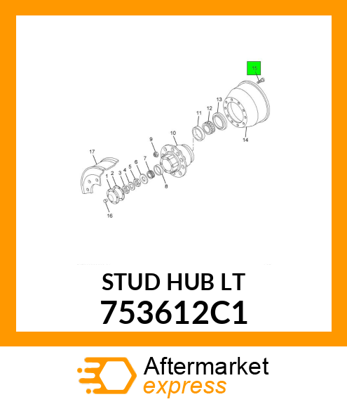 STUD HUB LT 753612C1