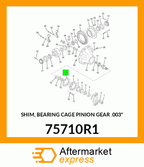 SHIM, BEARING CAGE PINION GEAR .003" 75710R1