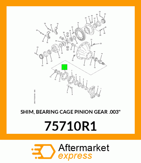 SHIM, BEARING CAGE PINION GEAR .003" 75710R1