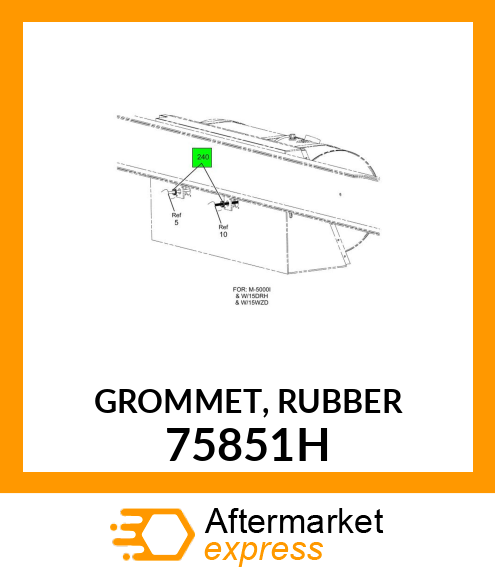 GROMMET, RUBBER 75851H