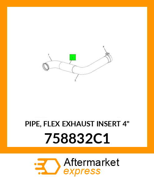 PIPE, FLEX EXHAUST INSERT 4" 758832C1