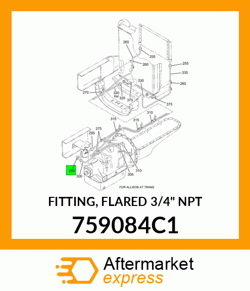 FITTING, FLARED 3/4" NPT 759084C1