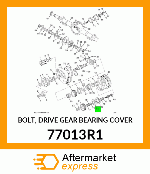 BOLT, DRIVE GEAR BEARING COVER 77013R1