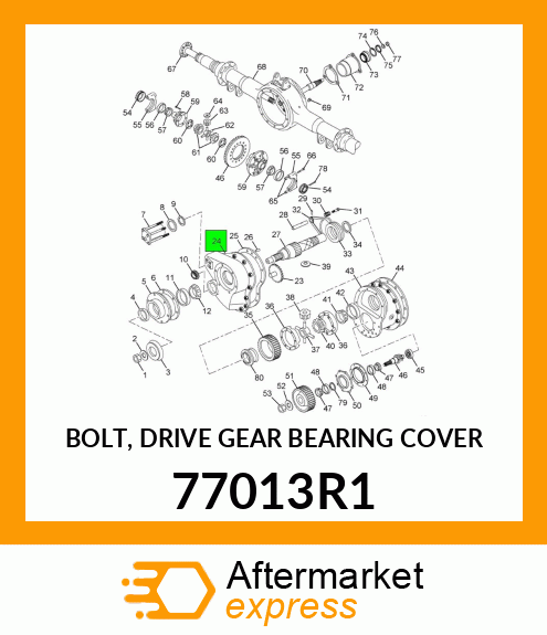 BOLT, DRIVE GEAR BEARING COVER 77013R1