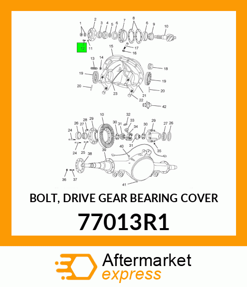 BOLT, DRIVE GEAR BEARING COVER 77013R1