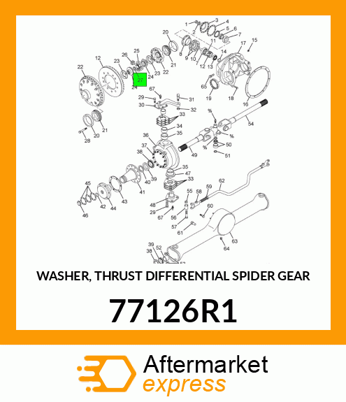 WASHER, THRUST DIFFERENTIAL SPIDER GEAR 77126R1