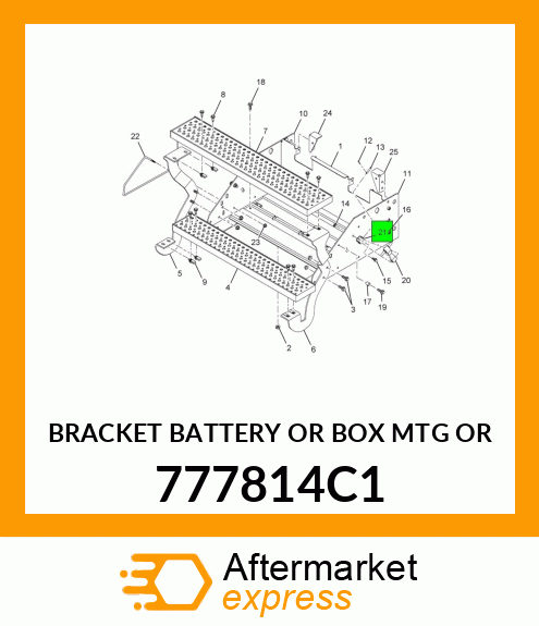 BRACKET BATTERY OR BOX MTG OR 777814C1